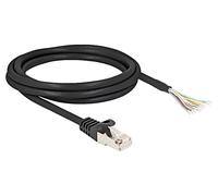 80206 patch cord S/FTP cables, RJ50 plug 2m PVC black 26AWG DELOCK