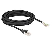 80208 patch cord S/FTP cables, RJ50 plug 5m PVC black 26AWG DELOCK
