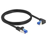 80222 Patch cord S/FTP Cat 6a 1m LSZH black 26AWG ØLeitg: 6mm DELOCK