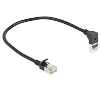 80285 patch cord S/FTP cat: 6a 0.25m LSZH black 30AWG halogen-free DELOCK