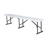 Lifetime Products Fold In Half Light Commercial Bench - Size: 42.1 x 182.8 x 29.2cm - White - Wilko