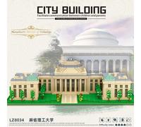 8034 World Architecture USA MIT University School 3D Model DIY Mini Diamond Blocks Bricks Building Toy for Children no Box