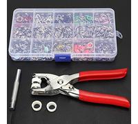 804Pcs 9.5mm Metal Snaps Buttons with Fastener Pliers Press Tool Kit Leather Snaps Buttons for Jeans Wears Bags Sewing and Crafting