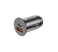 8059018365399 Samochodowa Szybka Mini Ładowarka USB-C/A 38W 3A 5-12V Techly