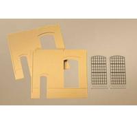80602 Auhagen HO Set Of 2 Walls With Window Openings Included Size 94 X 86 Beige