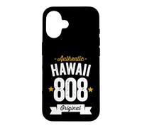 808 Hawaii Area Code Distressed Authentic USA State Dark Case for iPhone 16