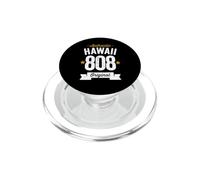 808 Hawaii Area Code Distressed Authentic USA State Dark PopSockets PopGrip for MagSafe