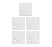 8080 Double Slot Aluminum Profiles End Cover 5Pcs Anodized Aluminum Alloy End Caps for 3D Printer CNC Router Cutting Machine (Silver)