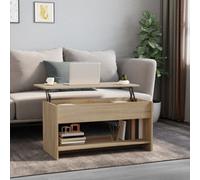 809650 vidaXL Coffee Table Sonoma Oak 102x50x52,5 cm Engineered Wood UK NEW