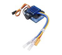80a Brushed ESC, Overheating Protection Protection Auto Detection Brushed Electronic Speed Controller for 1/10 RC Car RC Boat 540 550 750 Motors (Blue)
