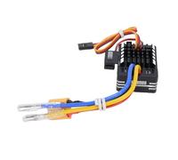 80a Brushed ESC, Overheating Protection Protection Auto Detection Brushed Electronic Speed Controller for 1/10 RC Car RC Boat 540 550 750 Motors (Black)