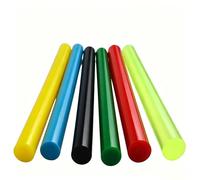 80A Hardness PU Round Plastic Rod, Multi Color Solid Polyurethane Beef Tendon Bar Dia 20/25/30/35-55mm 500mm Length(Black,Dia35x500mm)