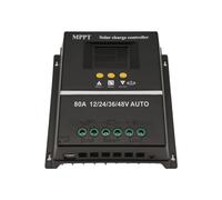 80A MPPT/PWM Solar Charge Controller 12V/24V/36V/48V Auto Controller Tools Solar PV Battery Charger with LCD & Dual USB