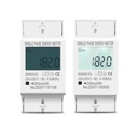 80A Single Phase 220V 230V 50Hz/60Hz Digital Display Energy Electric Meter 1pcs(Without backlight)