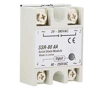 80A Single Phase Solid State Relay SSR Module Plastic Metal Housing for Industrial Automation Temperature Controls