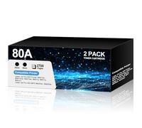 80A Toner Cartridge Black High Yield Compatible for HP 80A 2-Pack | CF280X CF280A 80X Use with HP Laser Jet Pro 400 M410 M401d M401a M401n M401dn M401dnw, MFP M425dn M425dw Printer