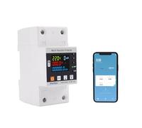 80A TUYA WiFi Smart Earth LeakageOver Under Voltage Protector Relay Switch Circuit Breaker Timer Energy Power kWh Meter Over Current Protect Smart Life