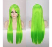 80CM 31'' Cosplay Wigs Fake Heat Resistant Synthetic Hair Black Blue Brown Blonde russian Brazilian Straight Wigs +wigs cap One Size long Straight wig 11