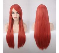 80CM 31'' Cosplay Wigs Fake Heat Resistant Synthetic Hair Black Blue Brown Blonde russian Brazilian Straight Wigs +wigs cap One Size long Straight wig 3