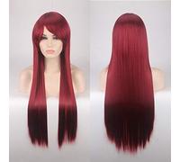 80CM 31'' Cosplay Wigs Fake Heat Resistant Synthetic Hair Black Blue Brown Blonde russian Brazilian Straight Wigs +wigs cap One Size long Straight wig 20