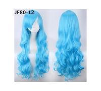 80Cm 31''Long Wavy Perücken Hitzebeständiges Kunsthaar Frauen Universal Anime Cosplay Perücke Kostüm Zubehör Party Perücken + Mütze Jf80-12
