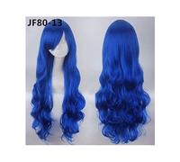 80Cm 31''Long Wavy Wigs Heat Resistant Synthetic Hair Women Universal Anime Cosplay Wig Costume Accessories Party Wigs +Cap Jf80-13