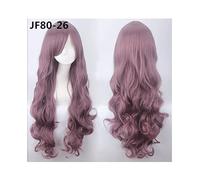 80Cm 31''Long Wavy Wigs Heat Resistant Synthetic Hair Women Universal Anime Cosplay Wig Costume Accessories Party Wigs +Cap Jf80-26