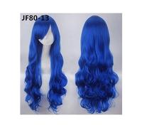 80CM 31''Long Wavy Wigs Heat Resistant Synthetic Hair Women Universal anime Cosplay Wig Costume Accessories Party Wigs +Cap JF80-13