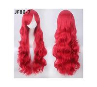 80Cm 31''Long Wavy Wigs Heat Resistant Synthetic Hair Women Universal Anime Cosplay Wig Costume Accessories Party Wigs +Cap Jf80-7