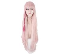 80cm 5v5 Arena Game Straight Long Pink Cosplay Wig Synthetic Braiding Hair Halloween Costume Party Wigs For Women
