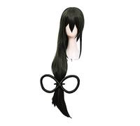 80cm Baku no Hero Asui Tsuyu Wig Dark Green Long Straight Cosplay Wigs + Wig Cap