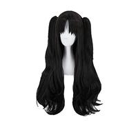 80cm Fate stay night Tohsaka Rin Cosplay Wig Long Wavy Black Blonde Synthetic Hair Fate Grand Order Anime Wigs With Ponytails OneSize black