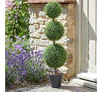 80cm Green Artificial Potted Topiary Tree Garden Marco Paul Green One Size
