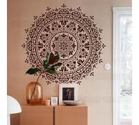 80cm Huge Giant Mandala Indian Arabic Ethnic Round Stencil Stencils for Walls Large Template Reusable Tile Mandala Decor Niche Wall Furniture Wooden Mandalas Patterns Scrapbooking Flooring