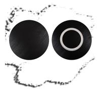 80cm Marble Wood Round Dining Table 360° Rotating Smooth & Quiet Spin Elegant Black Finish Perfect for Serving & Entertaining