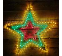 80cm Multicoloured LED Indoor Outdoor Star Ropelight Christmas Decoration Samuel Alexander Multi One Size