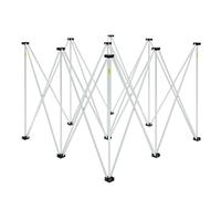 80cm Portable Staging Riser by Gear4music, 1m x 1m | 80cm Folding Riser for 1m x 1m Stages, Durable Aluminium Construction, Collapsible Design, Heavy-Duty Locking Pins