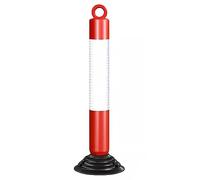 80cm Reflective Cones - Flexible Traffic Control Bollards for Parking & Crowd Management(White+red,I pack)
