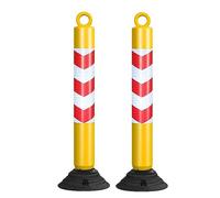 80cm Reflective Traffic Control Cones - Durable & Flexible Barriers for, Parking, and Crowd Management(Yellow+red,2 pack)