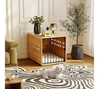 80cm Solid Wooden Dog Crate - 2-in-1 Pet Kennel & Bedside Side Table End Table