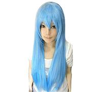 80Cm Squid Girl Blue Sapphire Aqua Long Straight Vocaloid Synthetic Cosplay Wig Hair + Wig Cap