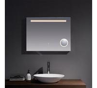 80cm Tall LED Bathroom Wall Mirror with Touch Sensor Clifton Natural One Size