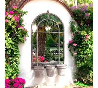80Cm Wall Mirror With Triple Planter