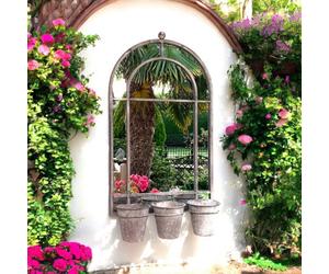 80Cm Wall Mirror With Triple Planter