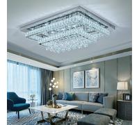80cm Wide Double-Tier Crystal LED Ceiling Light 100W