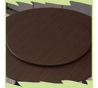 80cm Wooden Lazy Susan Turntable - Large 100cm Rotating Serving Tray for Dining 60cm Round Serving Plate Easy Food Sharing Black Walnut Finish Perfect for Entertaining & Parties