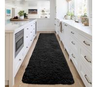 (80cm x 150cm (2ft 8" x 5ft), Black) Extra Large Rug Soft Shaggy Living Room Carpet Mat