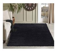 (80cm x 150cm (2ft 8" x 5ft)) Soft Thick Luxury Modern Shaggy Rug Black