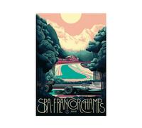 (80cm x 60cm, Multicoloured) Zoom Spa-Francorchamps Formula 1 Print