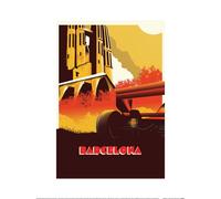 (80cm x 60cm, Yellow/Red) Zoom Barcelona Formula 1 Poster
